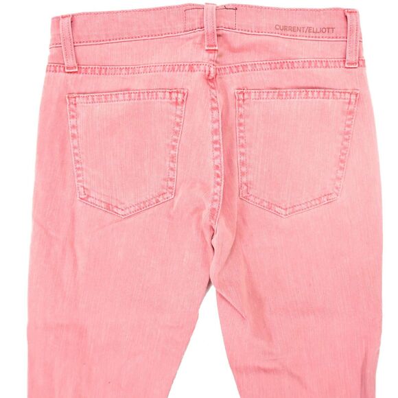 Current/Elliott The Side Slit Stiletto Jeans in Faded Red (Pink) Sz 23 NWT $208 - Picture 8 of 11